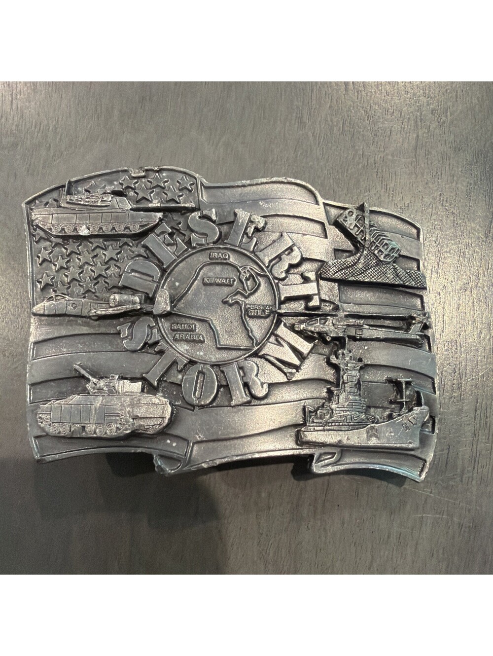 1991 Operation Desert Storm Siskiyou Vintage Belt Buckle